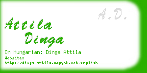 attila dinga business card